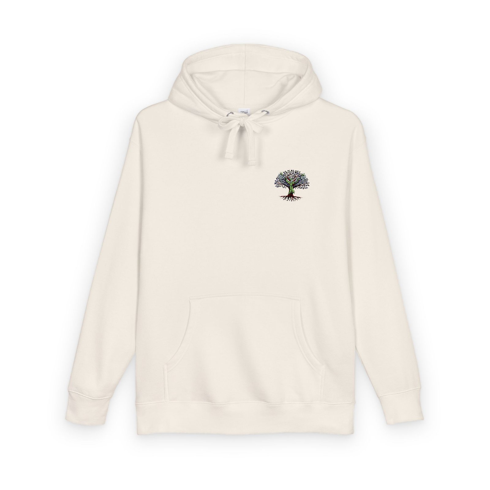 ARISE™ Tree of Life Fleece Hoodie - Small Colorful Floral Tree Chest Print