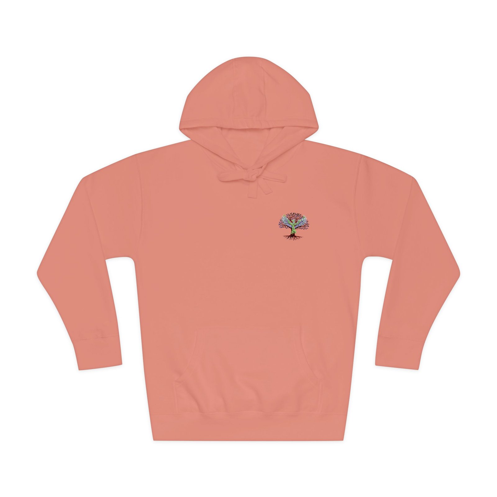 ARISE™ Tree of Life Fleece Hoodie - Small Colorful Floral Tree Chest Print - Image 9