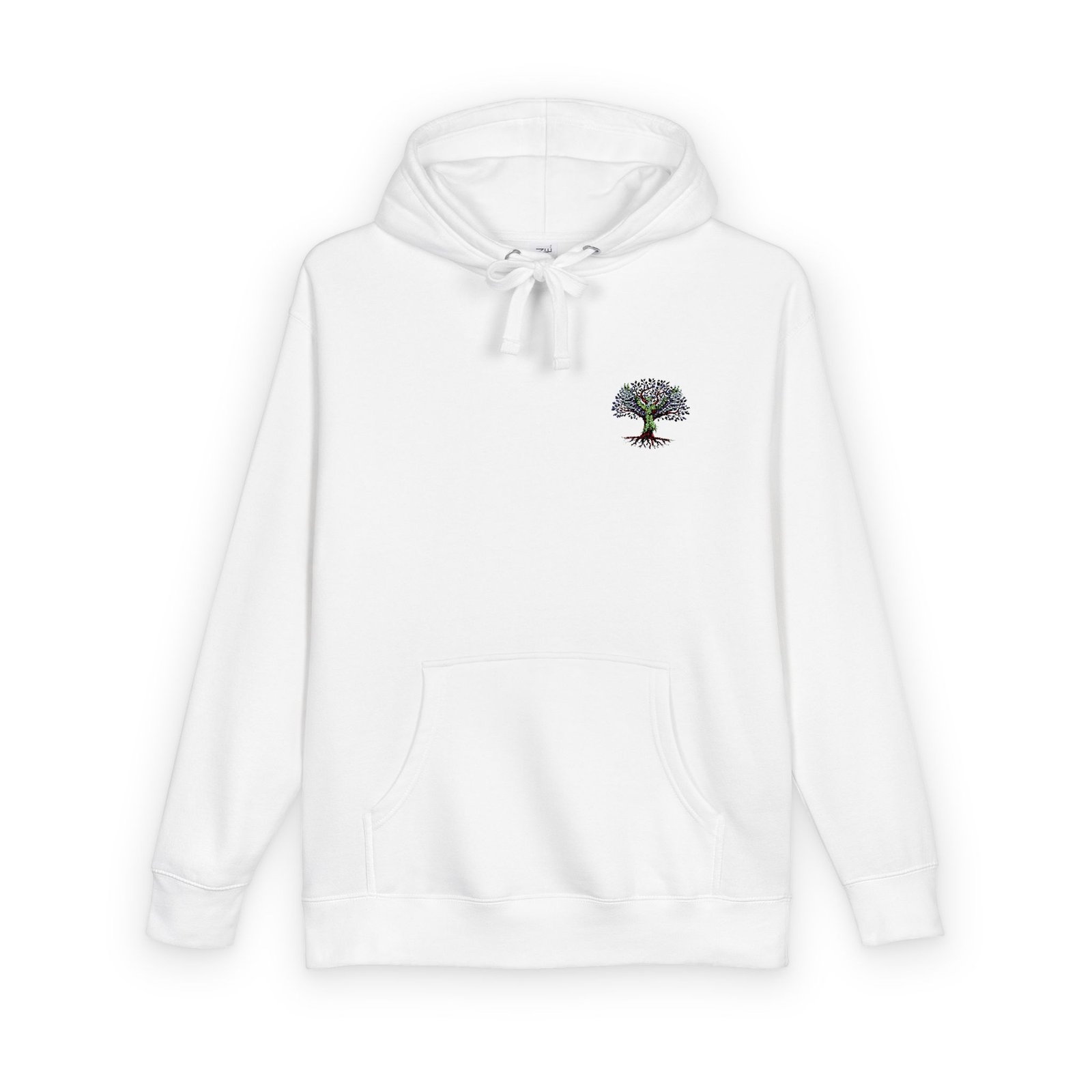 ARISE™ Tree of Life Fleece Hoodie - Small Colorful Floral Tree Chest Print - Image 2