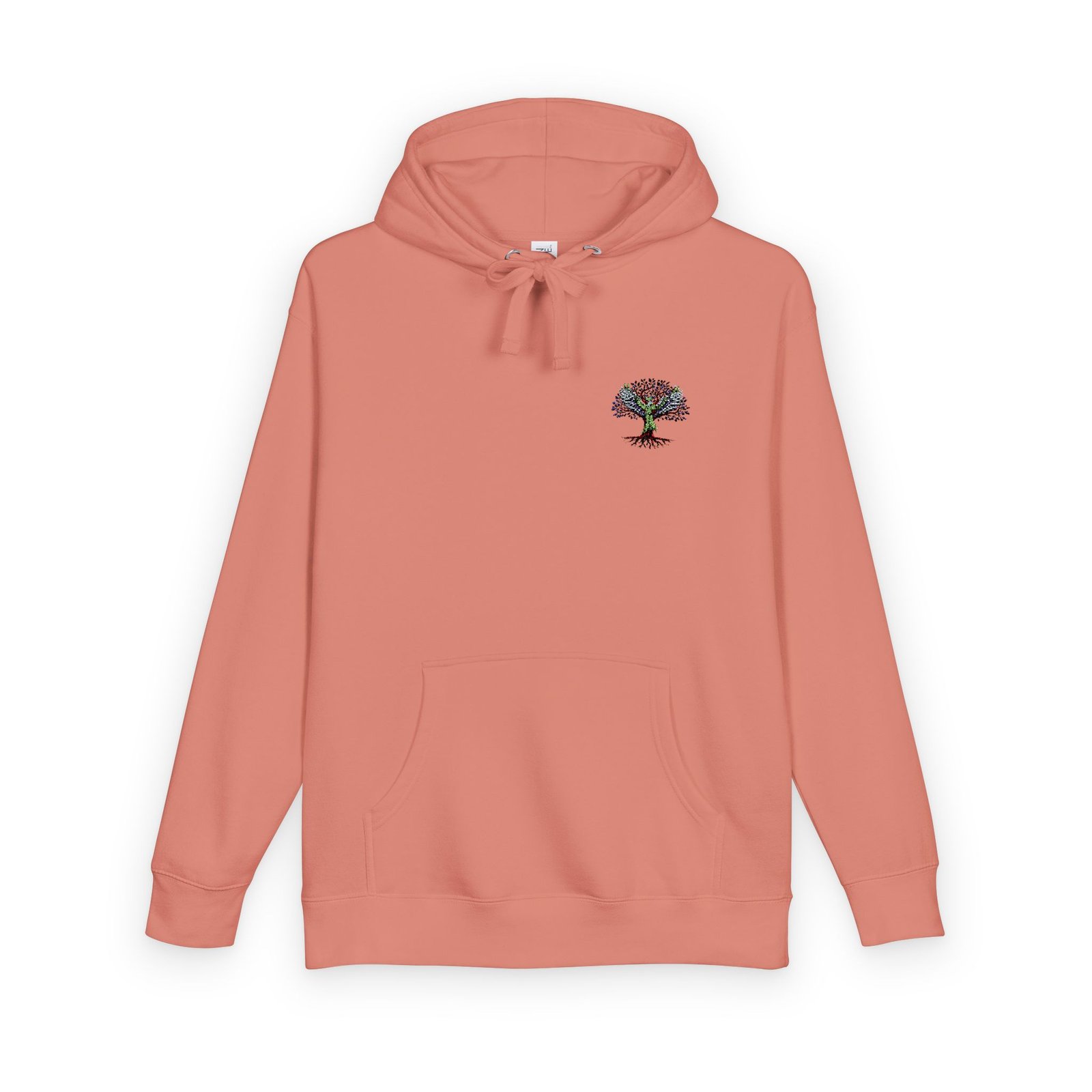ARISE™ Tree of Life Fleece Hoodie - Small Colorful Floral Tree Chest Print - Image 10